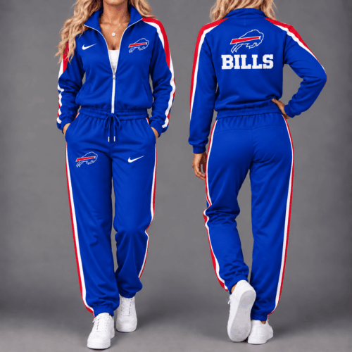 Buffalo Bills | Premium NFL Game Day Waterproof Windbreaker Zip-Up Tracksuit Set NY