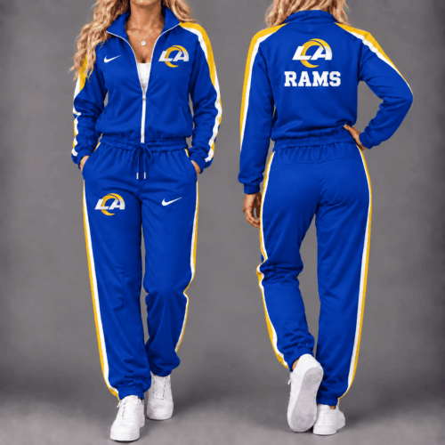 Los Angeles Rams | Premium NFL Game Day Waterproof Windbreaker Zip-Up Tracksuit Set NY