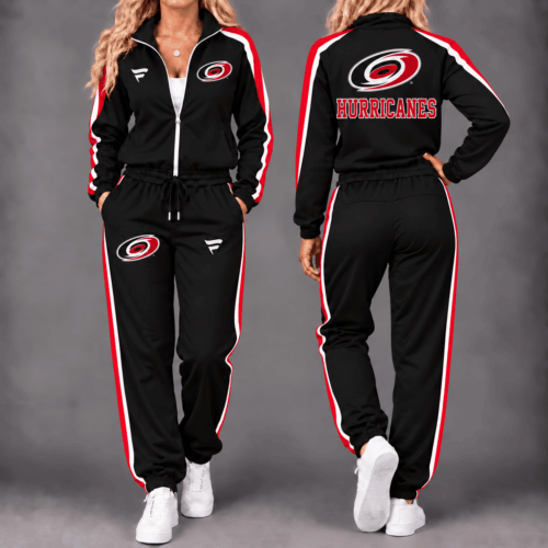 Carolina Hurricanes | Premium NHL Game Day Waterproof Windbreaker Zip-Up Tracksuit Set
