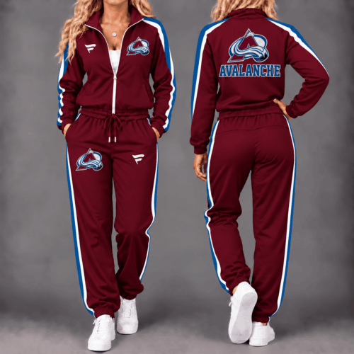 Colorado Avalanche | Premium NHL Game Day Waterproof Windbreaker Zip-Up Tracksuit Set