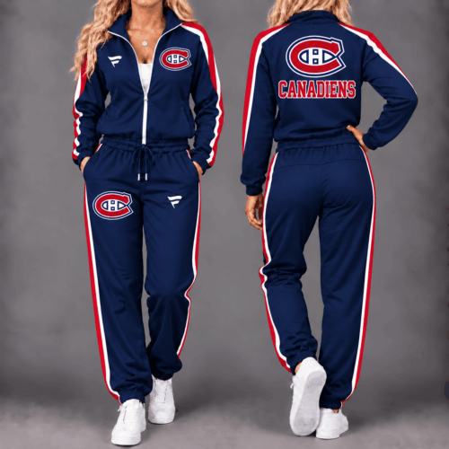 Montreal Canadiens | Premium NHL Game Day Waterproof Windbreaker Zip-Up Tracksuit Set