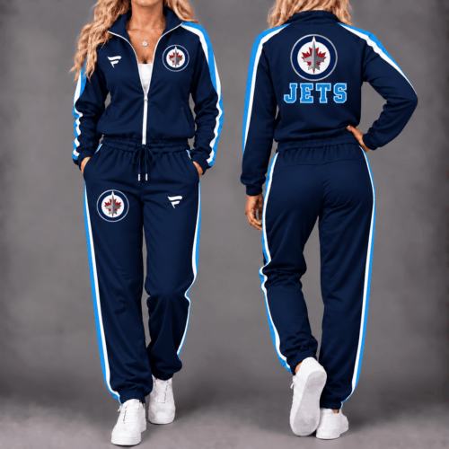 Winnipeg Jets | Premium NHL Game Day Waterproof Windbreaker Zip-Up Tracksuit Set