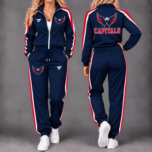 Washington Capitals | Premium NHL Game Day Waterproof Windbreaker Zip-Up Tracksuit Set