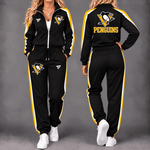 Pittsburgh Penguins | Premium NHL Game Day Waterproof Windbreaker Zip-Up Tracksuit Set