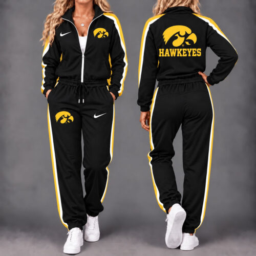 Iowa Hawkeyes | Premium NCAA Game Day Waterproof Windbreaker Zip-Up Tracksuit Set