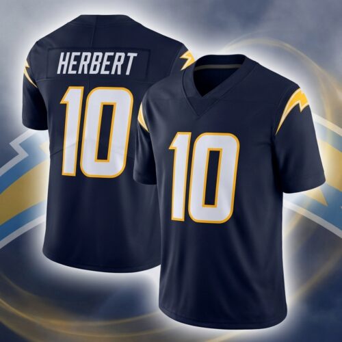 Los Angeles Chargers 2025 Alternate Power Vapor Printed Football Jersey - Navy - Justin H