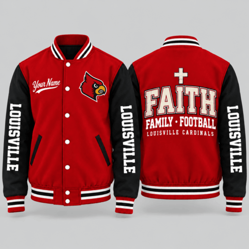 Louisville Cardinals | NCAA Faith Family Football Varsity Jacket TD
