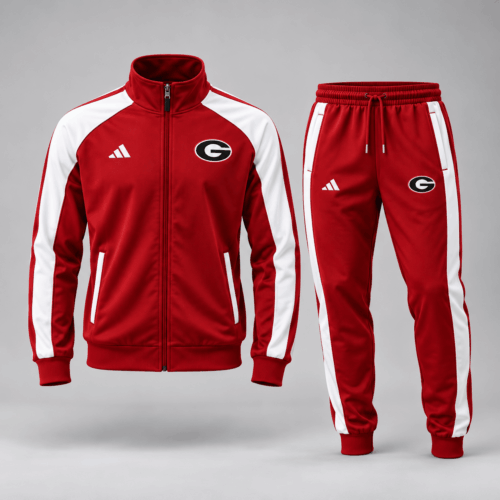 Georgia Bulldogs | NCAA Classic Stripe Track Jacket Jogger Set TD