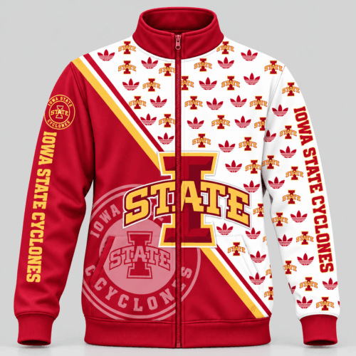 Iowa State Cyclones | NCAA Diagonal Split Logo Pattern Jacket TD