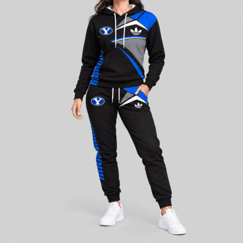 BYU Cougars | NCAA Geometric Panel Tracksuit Set TD