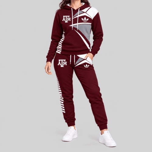 Texas A&M Aggies | NCAA Geometric Panel Tracksuit Set TD