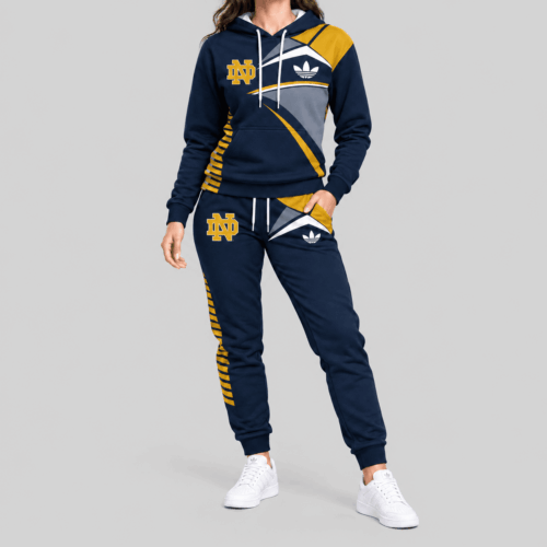Notre Dame Fighting Irish | NCAA Geometric Panel Tracksuit Set TD