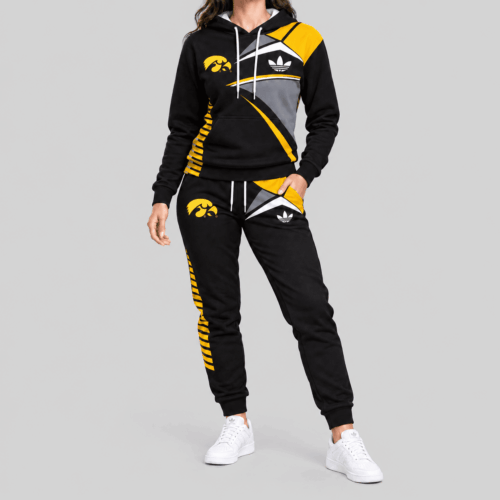 Iowa Hawkeyes | NCAA Geometric Panel Tracksuit Set TD