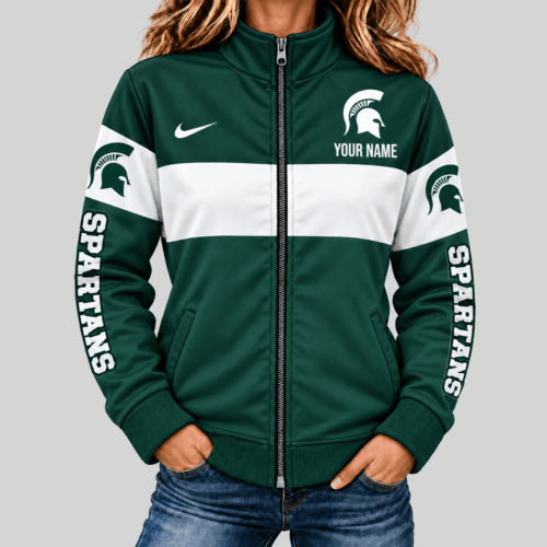 Michigan State Spartans | NCAA Color Block Mascot Sleeve Jacket TD