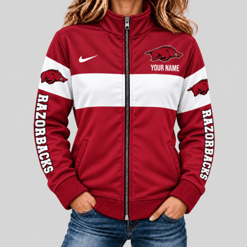 Arkansas Razorbacks | NCAA Color Block Mascot Sleeve Jacket TD