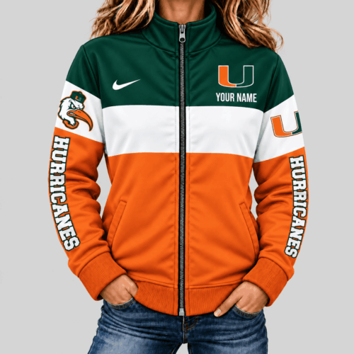 Miami Hurricanes | NCAA Color Block Mascot Sleeve Jacket TD