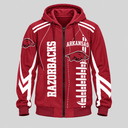 Arkansas Razorbacks | NCAA Football Lace Zip Hoodie TD
