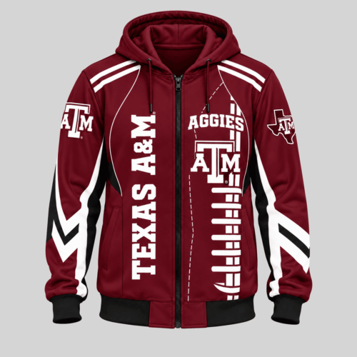 Texas A&M Aggies | NCAA Football Lace Zip Hoodie TD