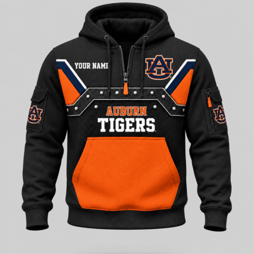 Auburn Tigers | NCAA Utility Panel Half Zip Hoodie TD