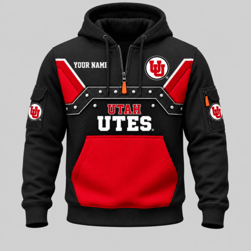 Utah Utes | NCAA Utility Panel Half Zip Hoodie TD
