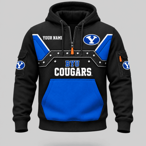 BYU Cougars | NCAA Utility Panel Half Zip Hoodie TD