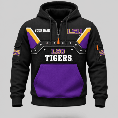 LSU Tigers | NCAA Utility Panel Half Zip Hoodie TD