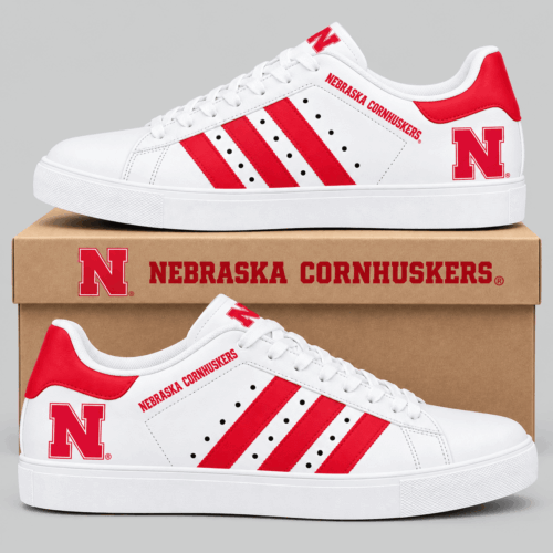 Nebraska Cornhuskers | NCAA Stripe Low Top Sneakers TD