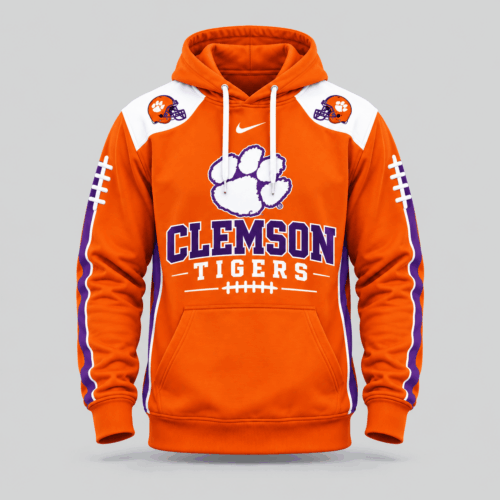 Clemson Tigers | NCAA Football Laces Sleeve Hoodie TD
