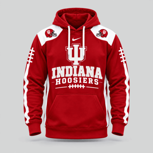 Indiana Hoosiers | NCAA Football Laces Sleeve Hoodie TD