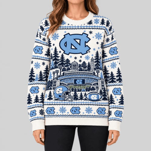 North Carolina Tar Heels | NCAA Stadium Christmas Knit Sweater TD
