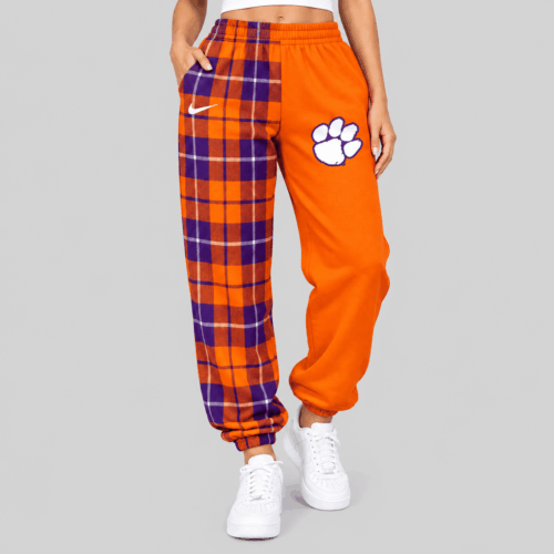 Clemson Tigers | NCAA Plaid Split Jogger Pants TD