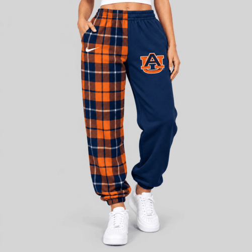 Auburn Tigers | NCAA Plaid Split Jogger Pants TD