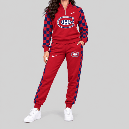 Montreal Canadiens | NHL Checkerboard Sleeve Quarter Zip Set TD