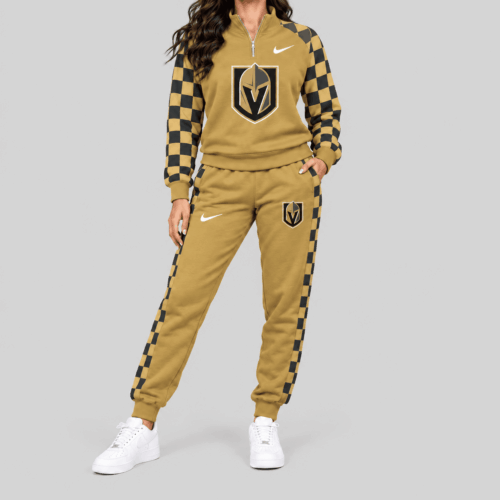 Vegas Golden Knights | NHL Checkerboard Sleeve Quarter Zip Set TD