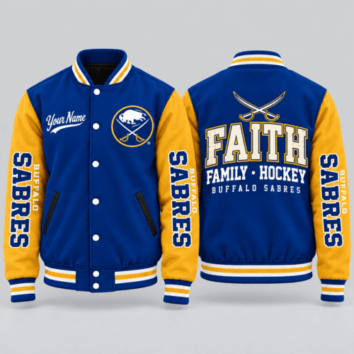 Buffalo Sabres | NHL Faith Family Football Varsity Jacket TD