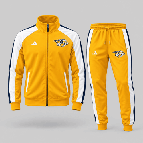Nashville Predators | NHL Classic Stripe Track Jacket Jogger Set TD
