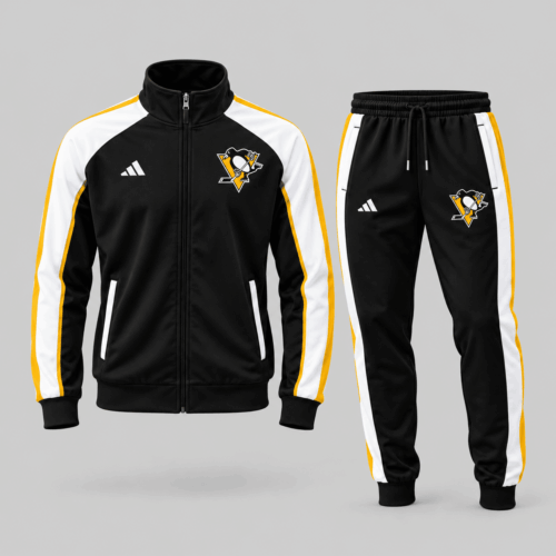 Pittsburgh Penguins | NHL Classic Stripe Track Jacket Jogger Set TD