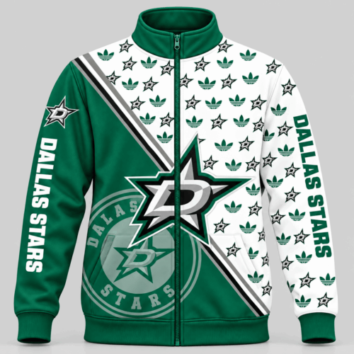 Dallas Stars | NHL Diagonal Split Logo Pattern Jacket TD
