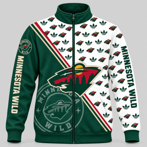 Minnesota Wild | NHL Diagonal Split Logo Pattern Jacket TD
