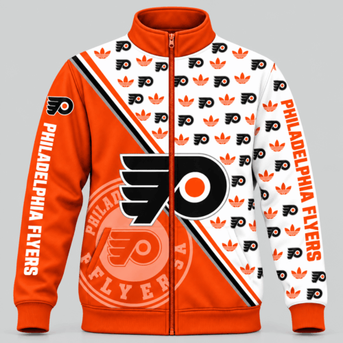 Philadelphia Flyers | NHL Diagonal Split Logo Pattern Jacket TD