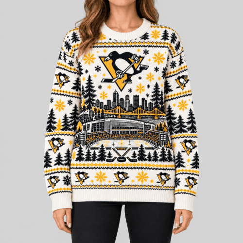Pittsburgh Penguins | NHL Stadium Christmas Knit Sweater TD
