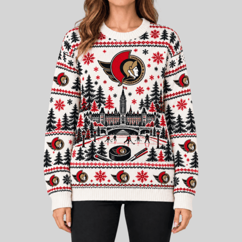 Ottawa Senators | NHL Stadium Christmas Knit Sweater TD
