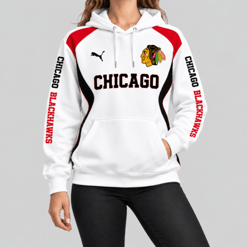 Chicago Blackhawks | NHL Contrast Panel Wordmark Hoodie TD