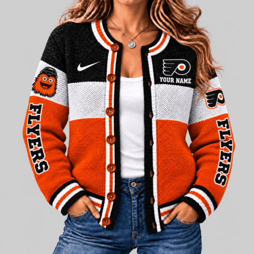 Philadelphia Flyers | NHL Fleece Color Block Cardigan TD