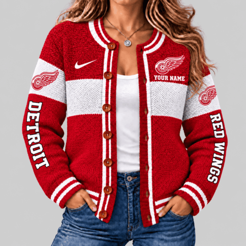 Detroit Red Wings | NHL Fleece Color Block Cardigan TD