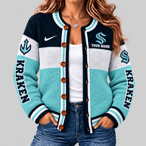 Seattle Kraken | NHL Fleece Color Block Cardigan TD