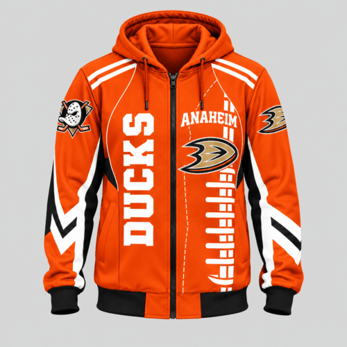 Anaheim Ducks | NHL Football Lace Zip Hoodie TD