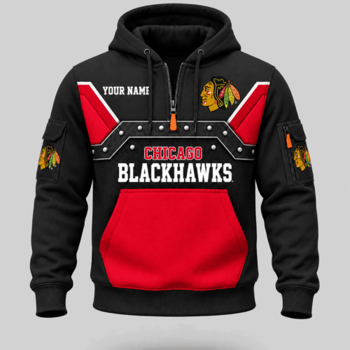 Chicago Blackhawks | NHL Utility Panel Half Zip Hoodie TD