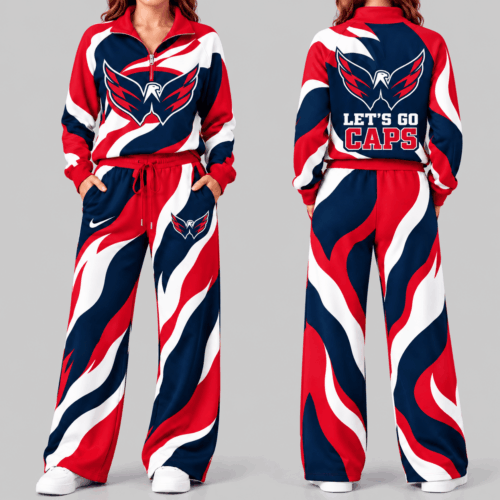 Washington Capitals | NHL Wave Pattern Mascot Quarter Zip Set TD
