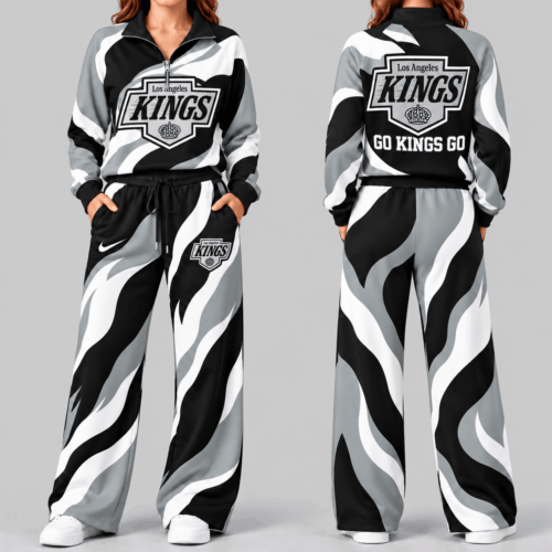 Los Angeles Kings | NHL Wave Pattern Mascot Quarter Zip Set TD